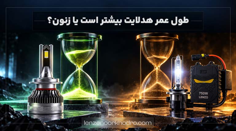 طول عمر هدلایت بیشتر است یا زنون؟